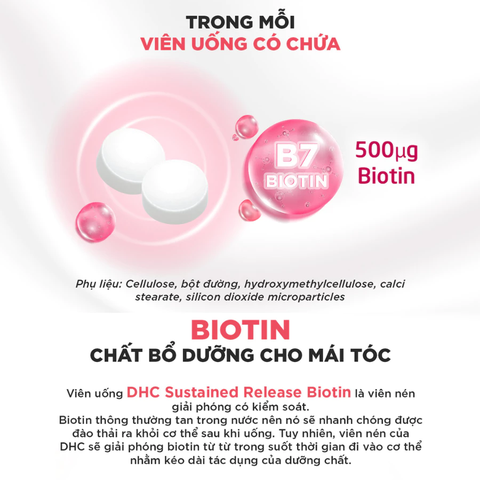 Viên uống DHC Biotin Nhật Bản ngăn ngừa rụng tóc (gói 30 viên)