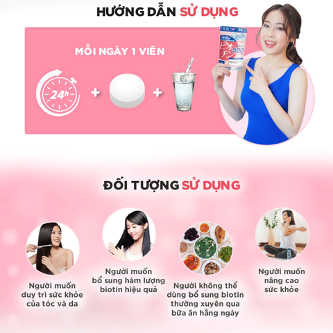 Viên uống DHC Biotin Nhật Bản ngăn ngừa rụng tóc (gói 30 viên)