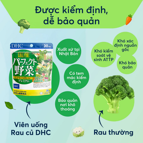 Viên uống DHC rau củ Nhật Bản tăng cường tiêu hóa, hệ miễn dịch