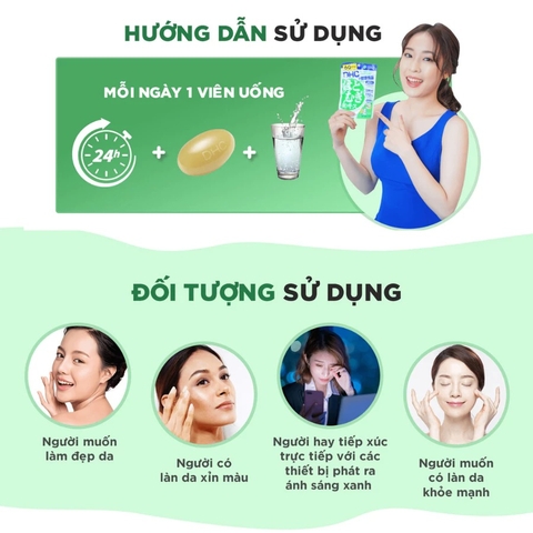 Viên uống hỗ trợ sáng da DHC Nhật Bản giúp đem lại làn da đều màu (30 viên/gói)
