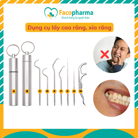 Dụng cụ lấy cao răng bằng tay tại nhà giúp tự làm sạch răng miệng dễ dàng