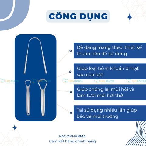 Bộ dụng cụ cạo lưỡi giúp loại bỏ vi khuẩn, mãng bám và hơi thở khó chịu