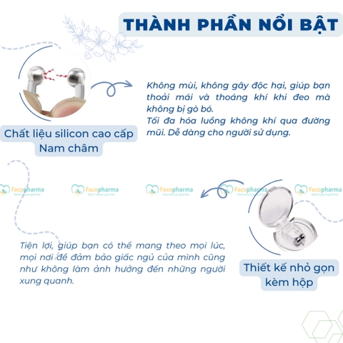 Kẹp mũi chống ngáy ngủ silicon có nam châm mang lại giấc ngủ sâu