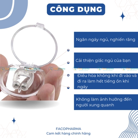 Kẹp mũi chống ngáy ngủ silicon có nam châm mang lại giấc ngủ sâu