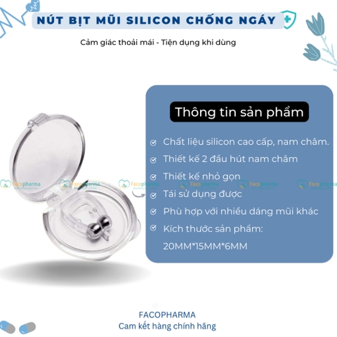 Kẹp mũi chống ngáy ngủ silicon có nam châm mang lại giấc ngủ sâu