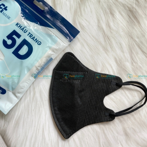 Khẩu trang 5D PT màu đen, trắng, hồng, xanh, xám hàng chính hãng