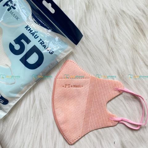 Khẩu trang 5D PT màu đen, trắng, hồng, xanh, xám hàng chính hãng