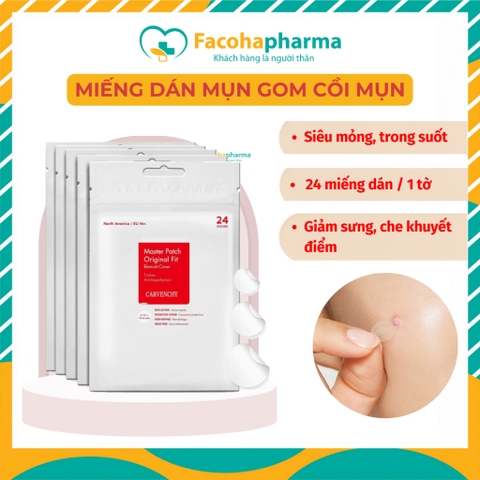 Miếng dán mụn gom cồi trong suốt bảo vệ mụn, che khuyết điểm gói 24 miếng