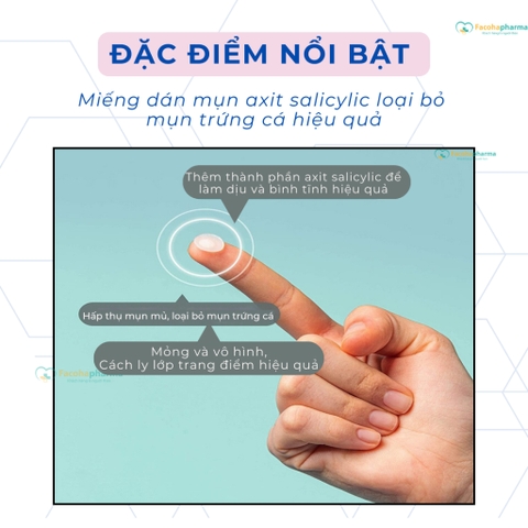 Miếng dán mụn gom cồi trong suốt bảo vệ mụn, che khuyết điểm gói 24 miếng