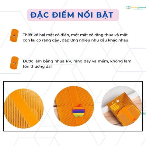 Lược chải chấy răng dày giúp loại bỏ trứng chấy hiệu quả, cảm giác cầm nắm dễ dàng