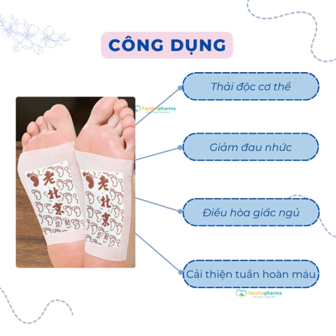 Miếng dán thảo độc chân nội địa Trung chính hãng (hộp 10-50 miếng)