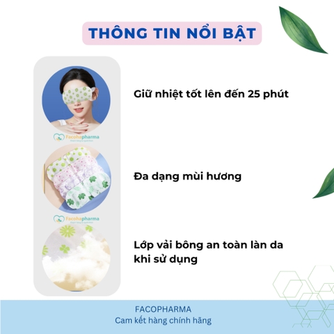 Mặt nạ mắt nóng giúp thư giãn cho mắt, giảm quần thâm hộp 5 cái