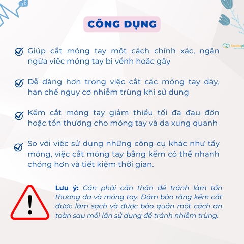 Kềm cắt da móng tay tiện lợi và bộ dụng cụ vệ sinh móng chuyên dụng