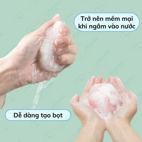 Bông rửa mặt bọt biển Konjak dụng cụ chăm sóc da mặt rửa mặt làm sạch sâu tự nhiên tẩy tế bào chết da mặt