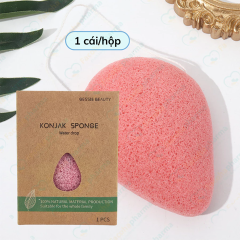 Bông rửa mặt bọt biển Konjak dụng cụ chăm sóc da mặt rửa mặt làm sạch sâu tự nhiên tẩy tế bào chết da mặt