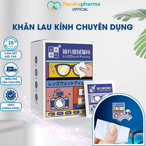 Khăn lau kính mắt chuyên dụng kháng khuẩn lau sạch vết bụi bẩn dấu vân tay hiệu quả