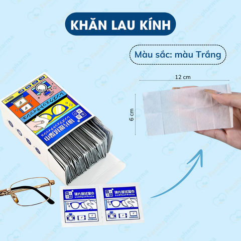Khăn lau kính mắt chuyên dụng kháng khuẩn lau sạch vết bụi bẩn dấu vân tay hiệu quả