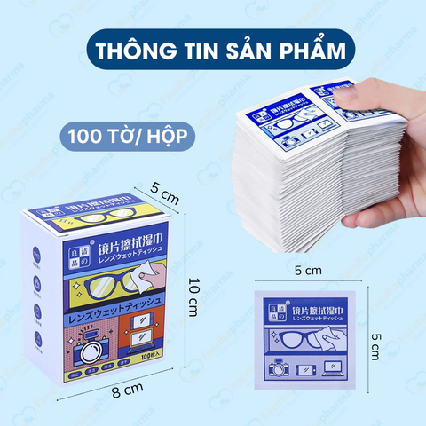 Khăn lau kính mắt chuyên dụng kháng khuẩn lau sạch vết bụi bẩn dấu vân tay hiệu quả