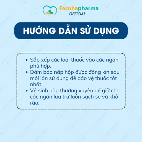 Hộp đựng thuốc gia đình tiện lợi 3 tầng gọn nhẹ có thể mang đi du lịch và thay thế tủ thuốc gia đình