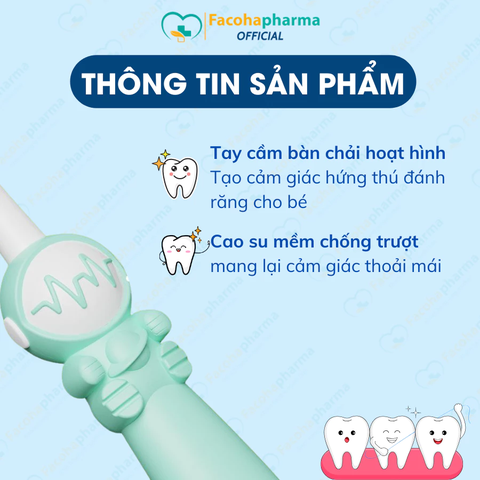 Bàn chải đánh răng 3 mặt cho bé vệ sinh răng miệng kẽ răng ngừa sâu răng cho bé từ 4 đến 12 tuổi