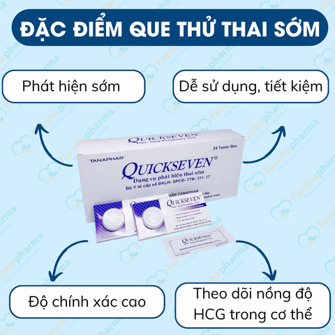 Que thử thai quickstick 2 vạch chính xác phát hiện thai sớm từ 7-10 ngày