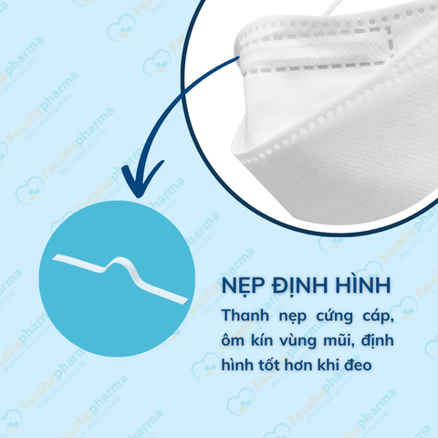 Khẩu trang 4D KA99 Khánh An chống bụi mịn 4 lớp cao cấp hộp 30 cái