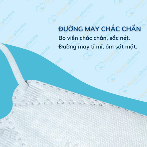 Khẩu trang 4D KA99 Khánh An chống bụi mịn 4 lớp cao cấp hộp 30 cái