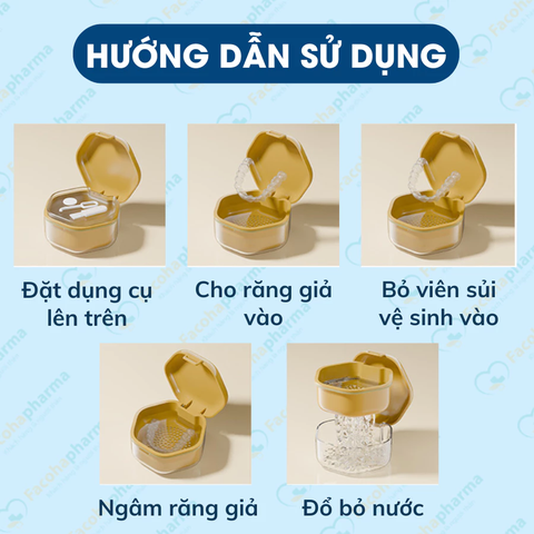 Hộp đựng hàm duy trì răng giả dụng cụ vệ sinh nha khoa niềng răng tiện lợi