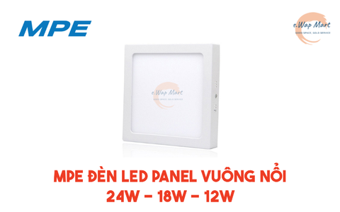 MPE Đèn LED panel vuông nổi 12W trắng