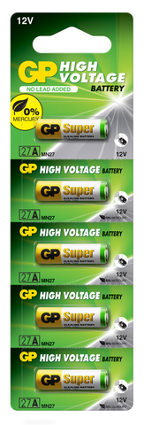 GP Pin 12 Volt Super Alkaline 27AF-2C5
