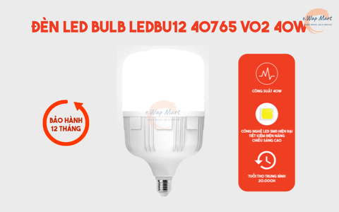 Điện Quang Đèn LED bulb công suất lớn LEDBU12 40765 V02 (40W ánh sáng trắng, bầu kín)