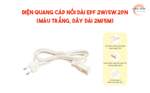 Điện Quang Cáp nối dài EPF 2W.2PN (màu trắng, dây dài 2m)
