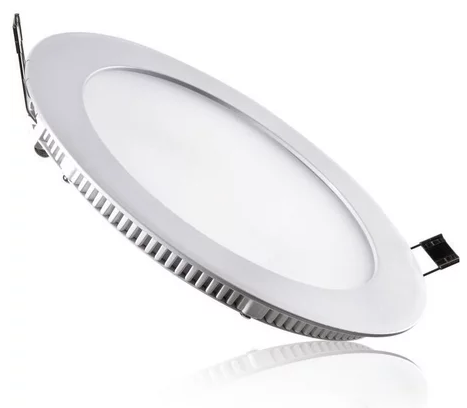 TLC Đèn led âm trần 9W tròn ba màu - viền bạc