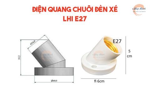 Điện Quang Chuôi đèn xéo LHI E27