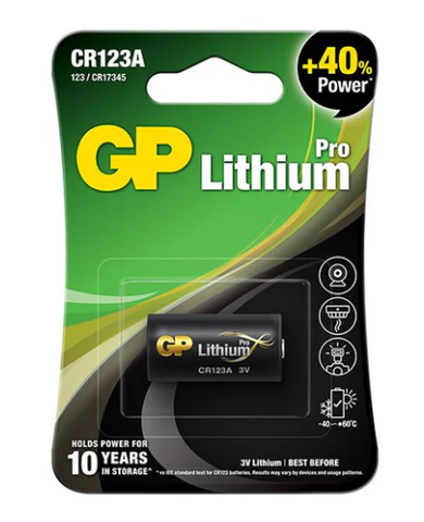 GP Pin Lithium 3V CR123AP-2GSBC1
