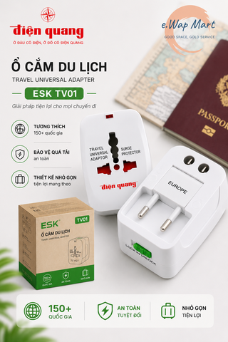 Điện Quang Ổ cắm du lịch ESK TV01