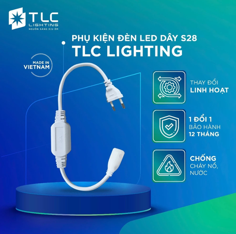 TLC Phụ kiện nguồn led dây 2835 S28 - 8W 5 chế độ - ba màu