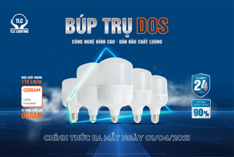 TLC Đèn led búp trụ DOS 40W trắng
