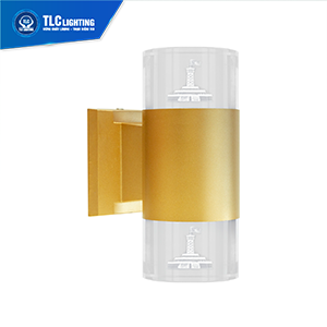 TLC Đèn trang trí hai đầu họa tiết Cột cờ Hà Nội 14W thân vàng - ba màu