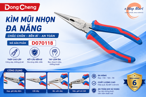 DongCheng Kìm mũi nhọn D070118 - Size 8'