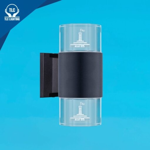 TLC Đèn trang trí hai đầu họa tiết Cột cờ Hà Nội 14W thân đen - vàng