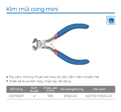 DongCheng Kìm cắt đầu mini D070607 - Size 4'