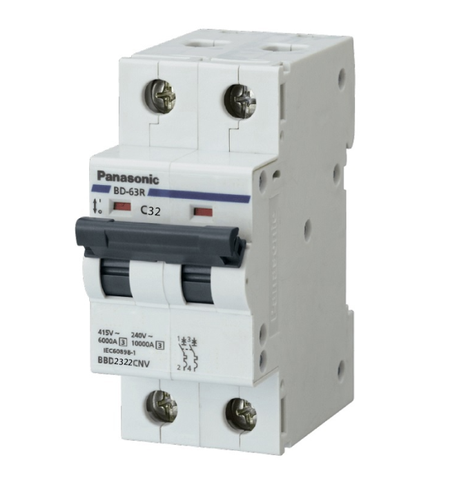 Panasonic Cầu dao tự động loại DIN 2P2E 32A