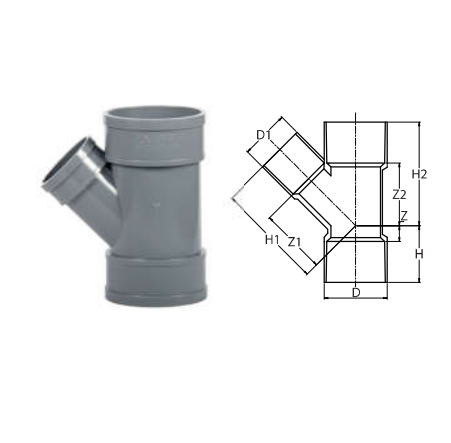 Nhựa ĐN Y giảm uPVC D168/114 PN6