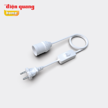 Điện Quang Chuôi đèn liền công tắc LH 5W E27 (dây dài 5m, màu trắng)