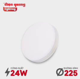 Điện Quang Bộ đèn LED ốp trần tròn LEDCL26 24 7CS (24W, đổi màu, tràn viền, D225)