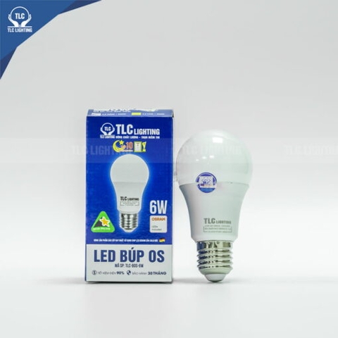 TLC Đèn led búp OS 6W trắng
