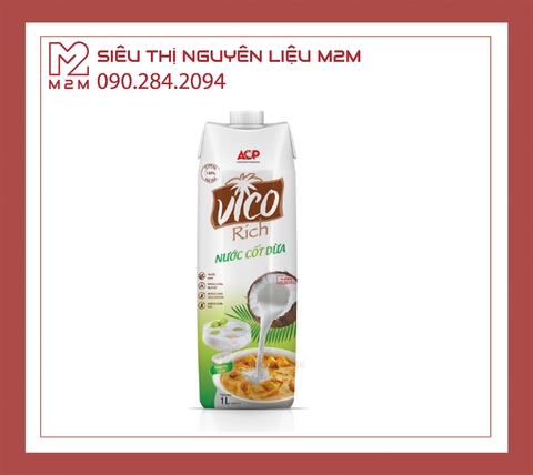 Nước cốt dừa Vico Rich Nguyên Chất hộp 1L