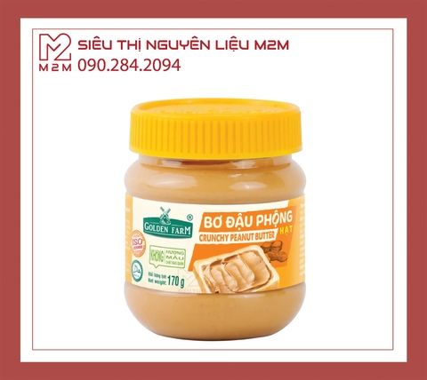 Bơ Đậu Phộng Có Hạt Nắp Vàng Golden Farm 340gr