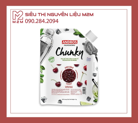 Mứt Anh Đào Andros Chunky 1kg – Cherry Fruit Preparation